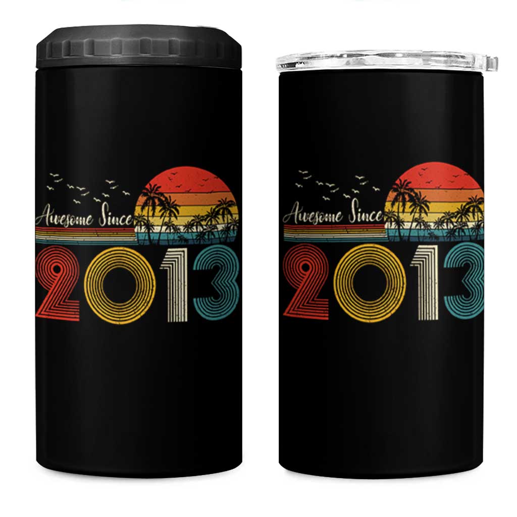 Awesome Since 2013 4 in 1 Can Cooler Tumbler 13th Birthday 13 Year Old Son Boy