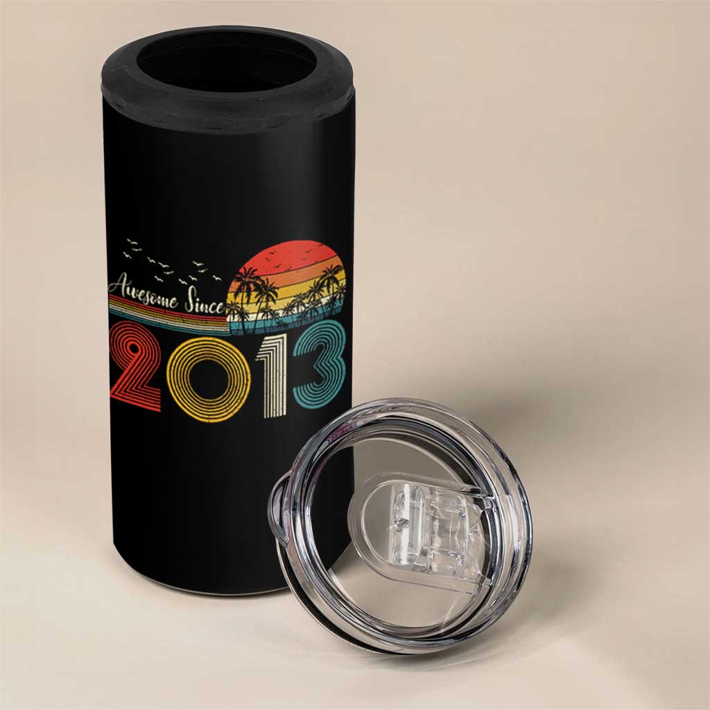 Awesome Since 2013 4 in 1 Can Cooler Tumbler 13th Birthday 13 Year Old Son Boy