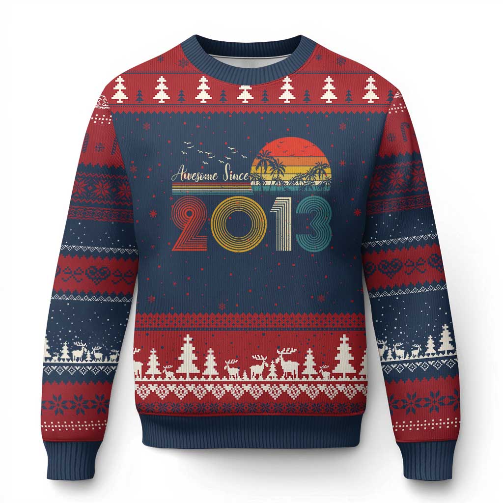 Awesome Since 2013 Ugly Christmas Sweater 13th Birthday 13 Year Old Son Boy