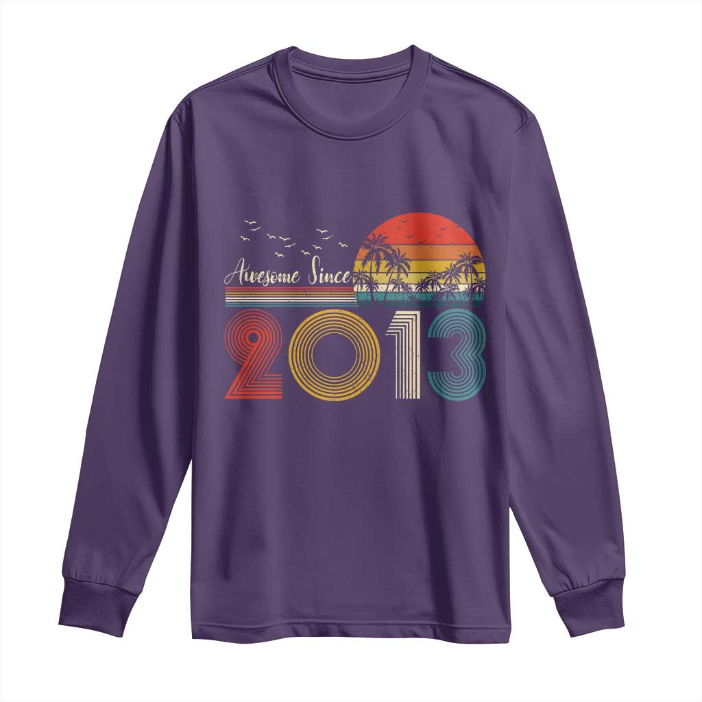Awesome Since 2013 Long Sleeve Shirt 13th Birthday 13 Year Old Son Boy