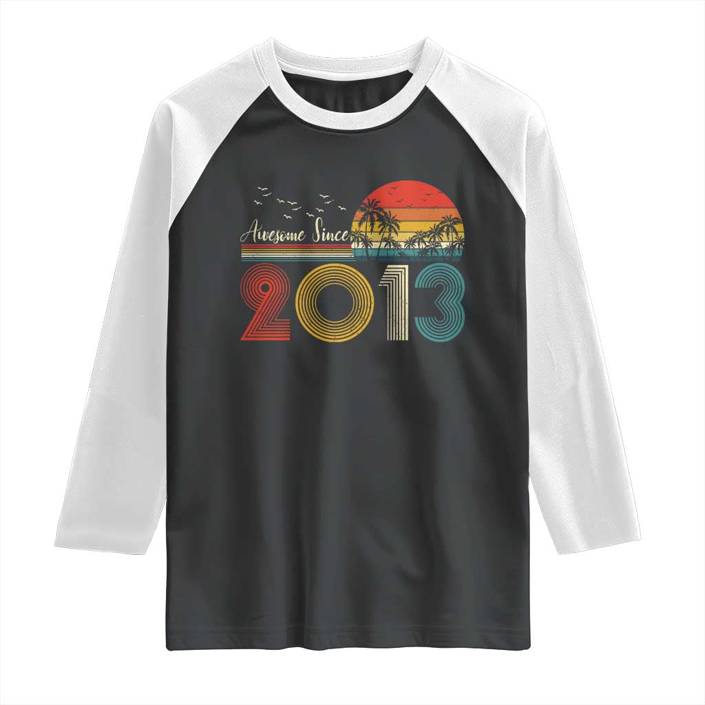 Awesome Since 2013 Raglan Shirt 13th Birthday 13 Year Old Son Boy