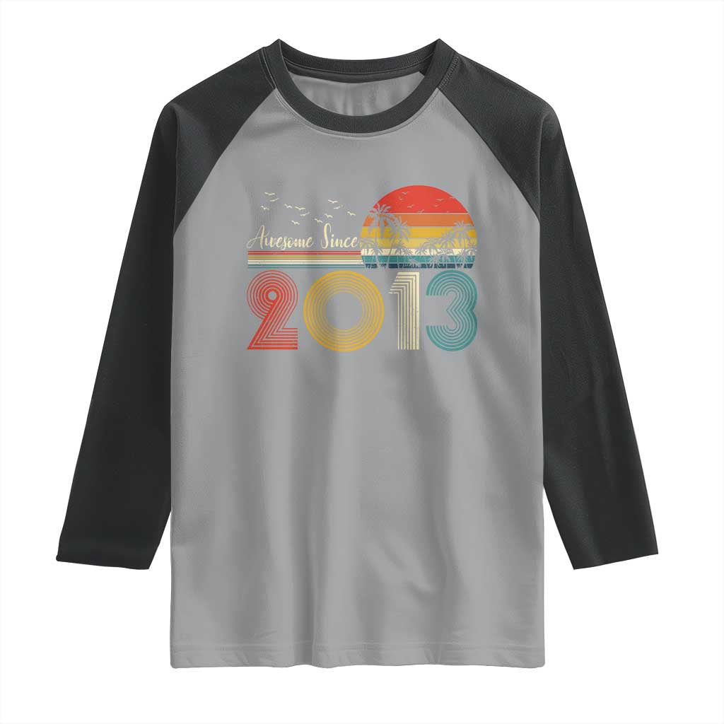 Awesome Since 2013 Raglan Shirt 13th Birthday 13 Year Old Son Boy