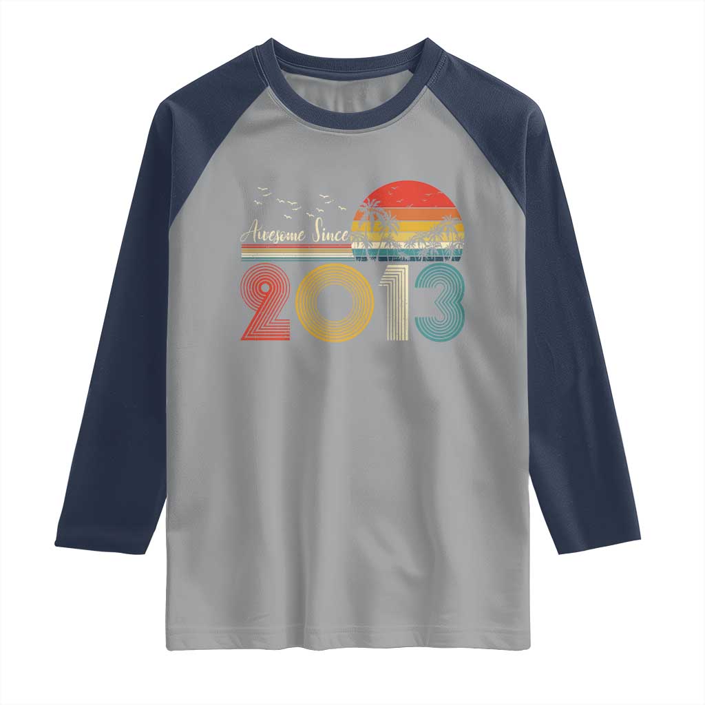 Awesome Since 2013 Raglan Shirt 13th Birthday 13 Year Old Son Boy