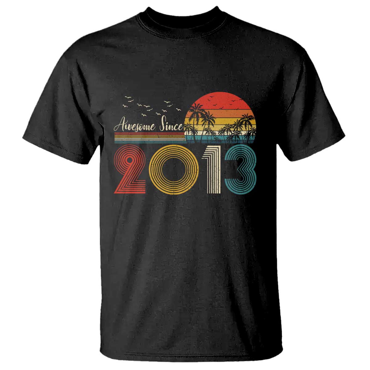 Awesome Since 2013 T Shirt 13th Birthday 13 Year Old Son Boy