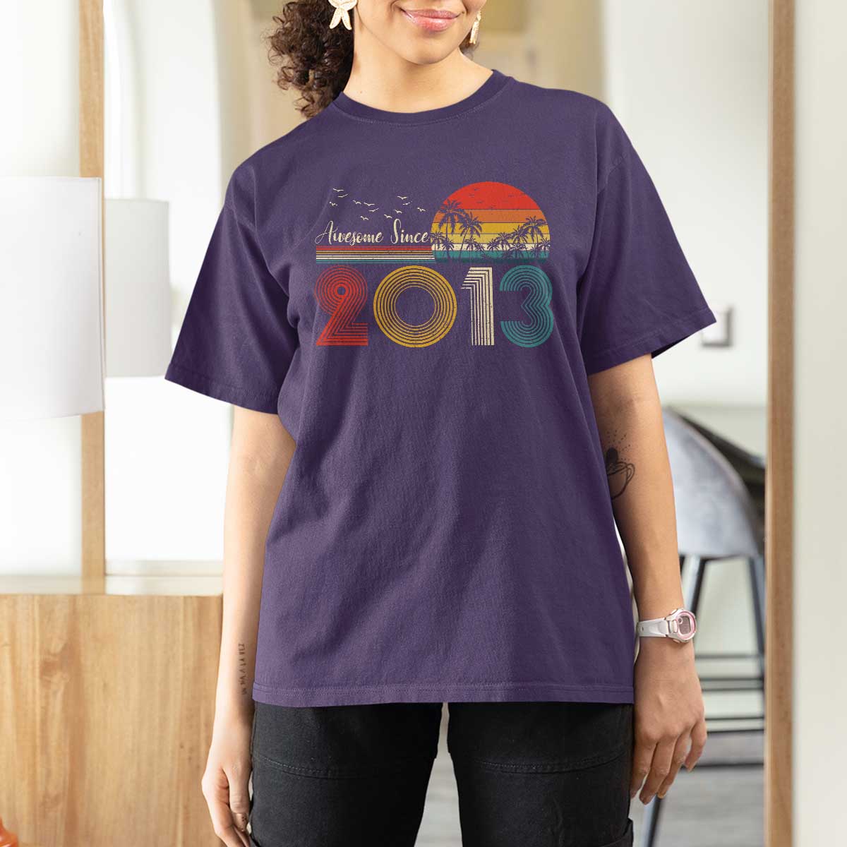 Awesome Since 2013 T Shirt For Women 13th Birthday 13 Year Old Son Boy