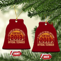 Vintage 2013 Official Teenager Ceramic Ornament 13 Year Old 13th Birthday