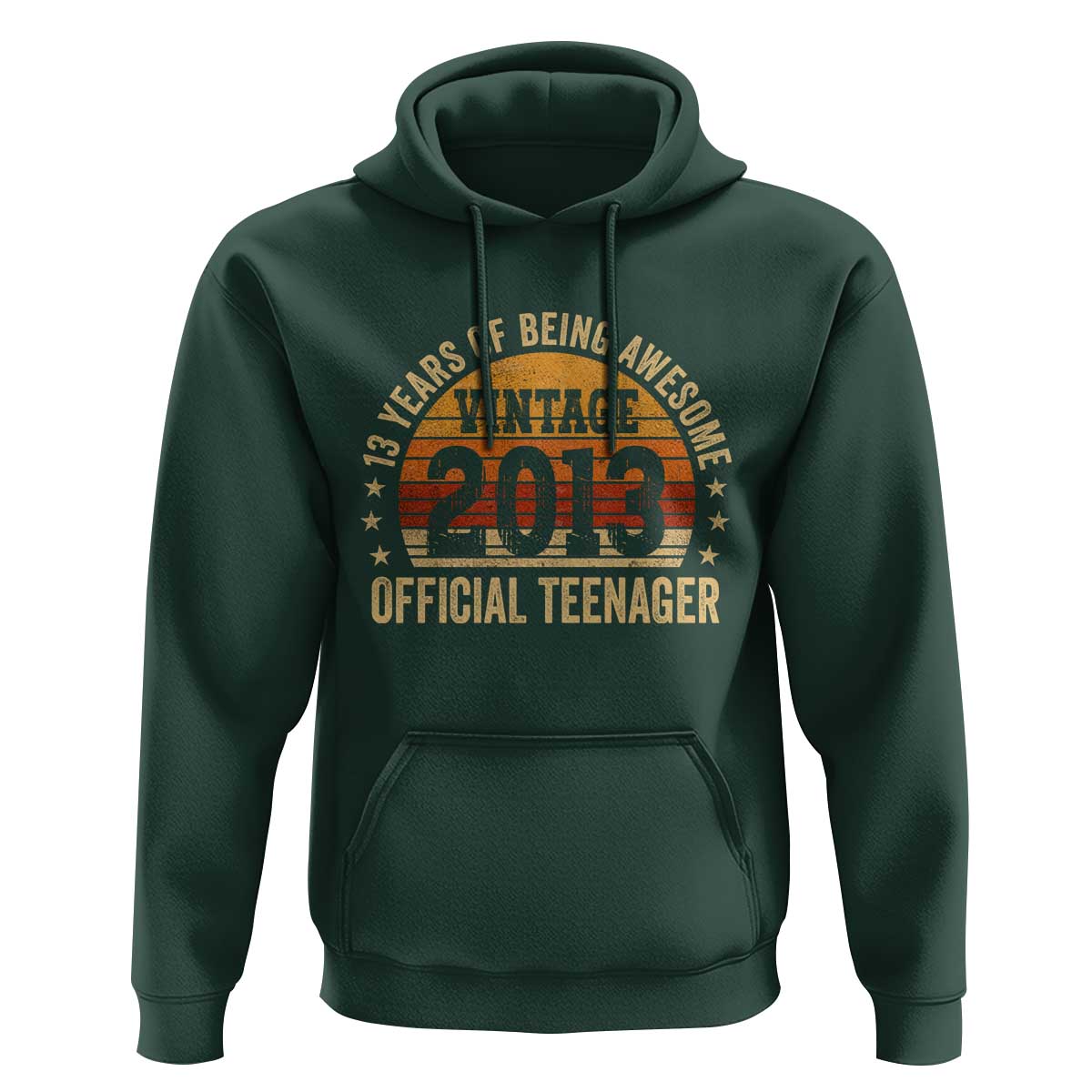Vintage 2013 Official Teenager Hoodie 13 Year Old 13th Birthday