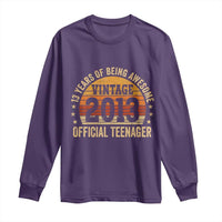 Vintage 2013 Official Teenager Long Sleeve Shirt 13 Year Old 13th Birthday