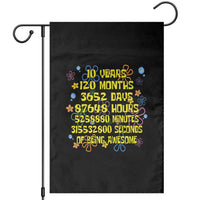 10th Birthday Gifts Garden Flag Flowers 10 Years Of Being Awesome 10 Year Old Bday