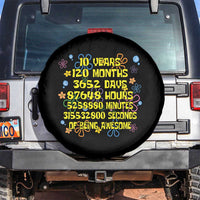 10th Birthday Gifts Spare Tire Cover Flowers 10 Years Of Being Awesome 10 Year Old Bday