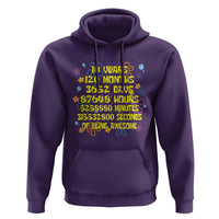 10th Birthday Gifts Hoodie Flowers 10 Years Of Being Awesome 10 Year Old Bday