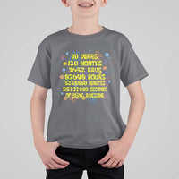 10th Birthday Gifts T Shirt For Kid Flowers 10 Years Of Being Awesome 10 Year Old Bday