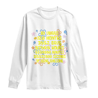 10th Birthday Gifts Long Sleeve Shirt Flowers 10 Years Of Being Awesome 10 Year Old Bday