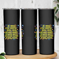 10th Birthday Gifts Skinny Tumbler Flowers 10 Years Of Being Awesome 10 Year Old Bday