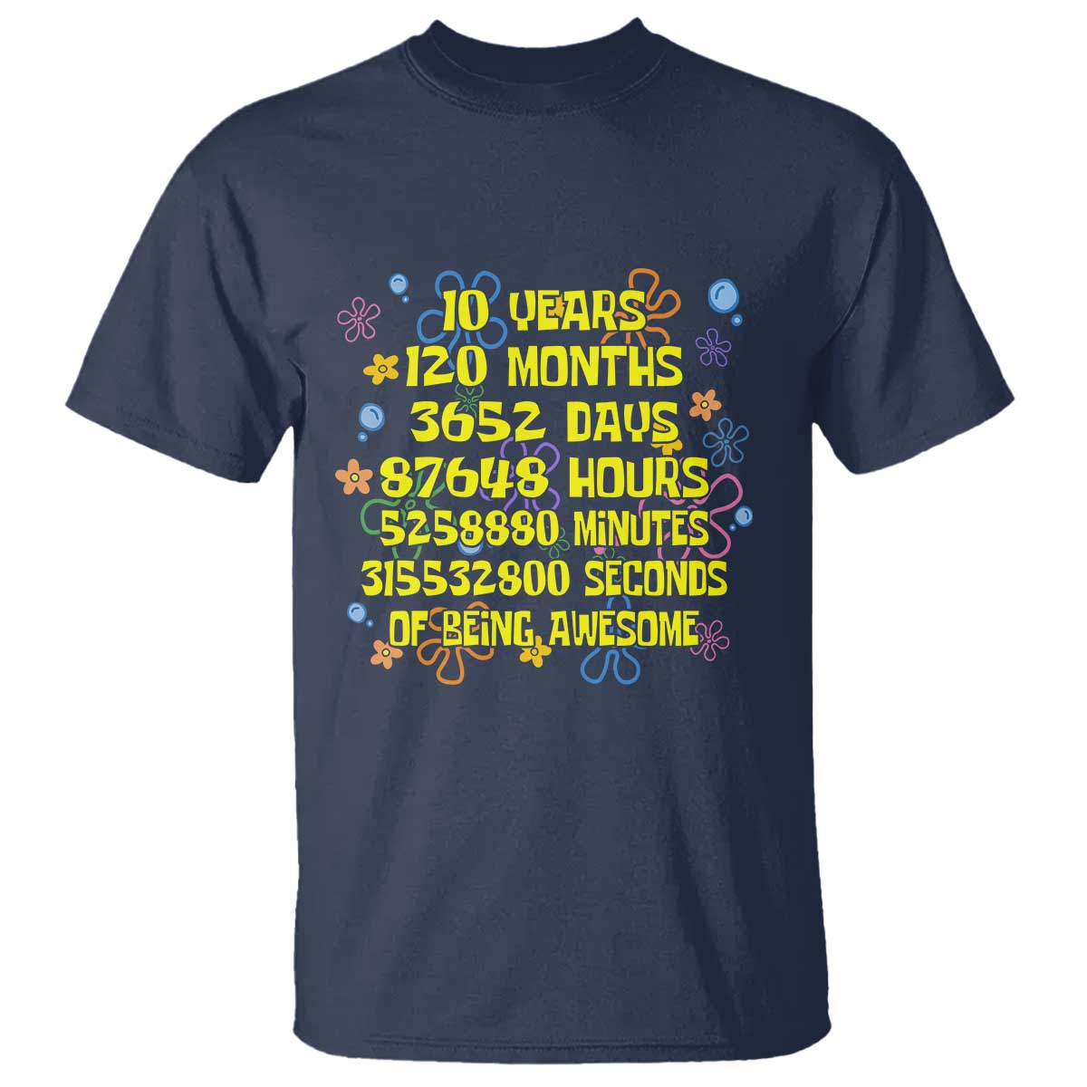 10th Birthday Gifts T Shirt Flowers 10 Years Of Being Awesome 10 Year Old Bday