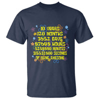 10th Birthday Gifts T Shirt Flowers 10 Years Of Being Awesome 10 Year Old Bday