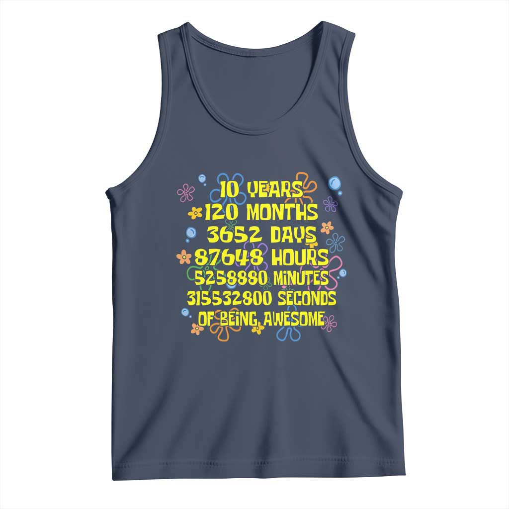 10th Birthday Gifts Tank Top Flowers 10 Years Of Being Awesome 10 Year Old Bday