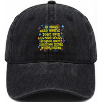 10th Birthday Gifts Washed Cotton Baseball Cap Flowers 10 Years Of Being Awesome 10 Year Old Bday