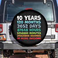 10 Year Old Bday Spare Tire Cover 10 Years 120 Months Of Being Awesome 10th Birthday Gifts