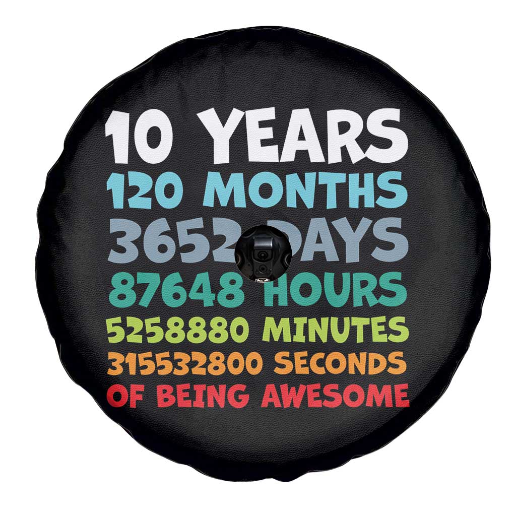 10 Year Old Bday Spare Tire Cover 10 Years 120 Months Of Being Awesome 10th Birthday Gifts