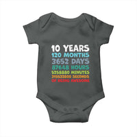 10 Year Old Bday Baby Onesie 10 Years 120 Months Of Being Awesome 10th Birthday Gifts