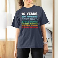 10 Year Old Bday T Shirt For Women 10 Years 120 Months Of Being Awesome 10th Birthday Gifts