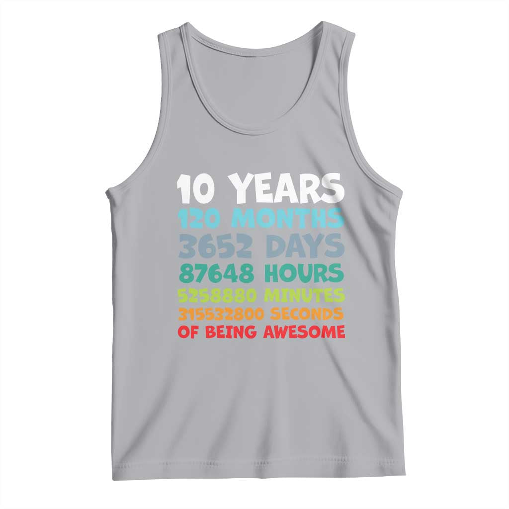 10 Year Old Bday Tank Top 10 Years 120 Months Of Being Awesome 10th Birthday Gifts