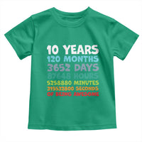 10 Year Old Bday Toddler T Shirt 10 Years 120 Months Of Being Awesome 10th Birthday Gifts
