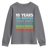 10 Year Old Bday Youth Sweatshirt 10 Years 120 Months Of Being Awesome 10th Birthday Gifts