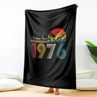Awesome Since 1976 Birthday Throw Blanket Vintage 50th 50 Year Old Bday Gifts