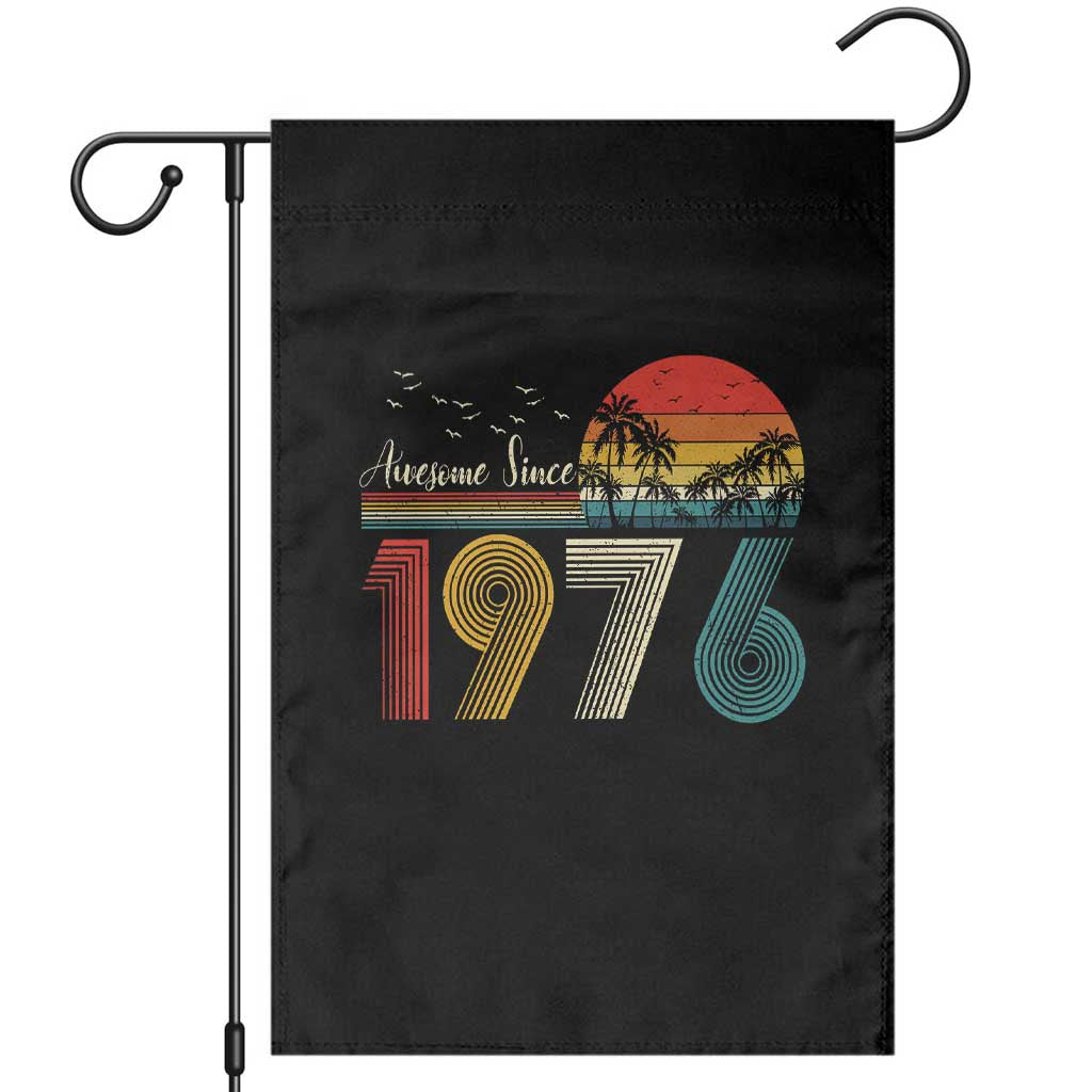 Awesome Since 1976 Birthday Garden Flag Vintage 50th 50 Year Old Bday Gifts
