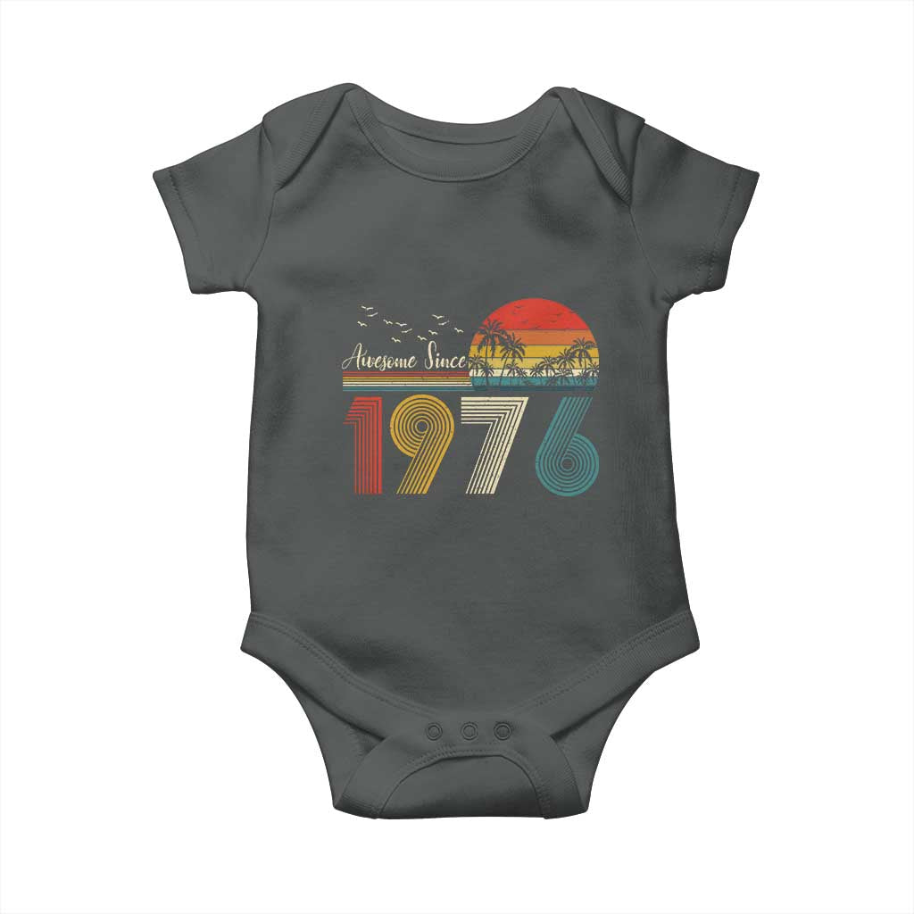 Awesome Since 1976 Birthday Baby Onesie Vintage 50th 50 Year Old Bday Gifts