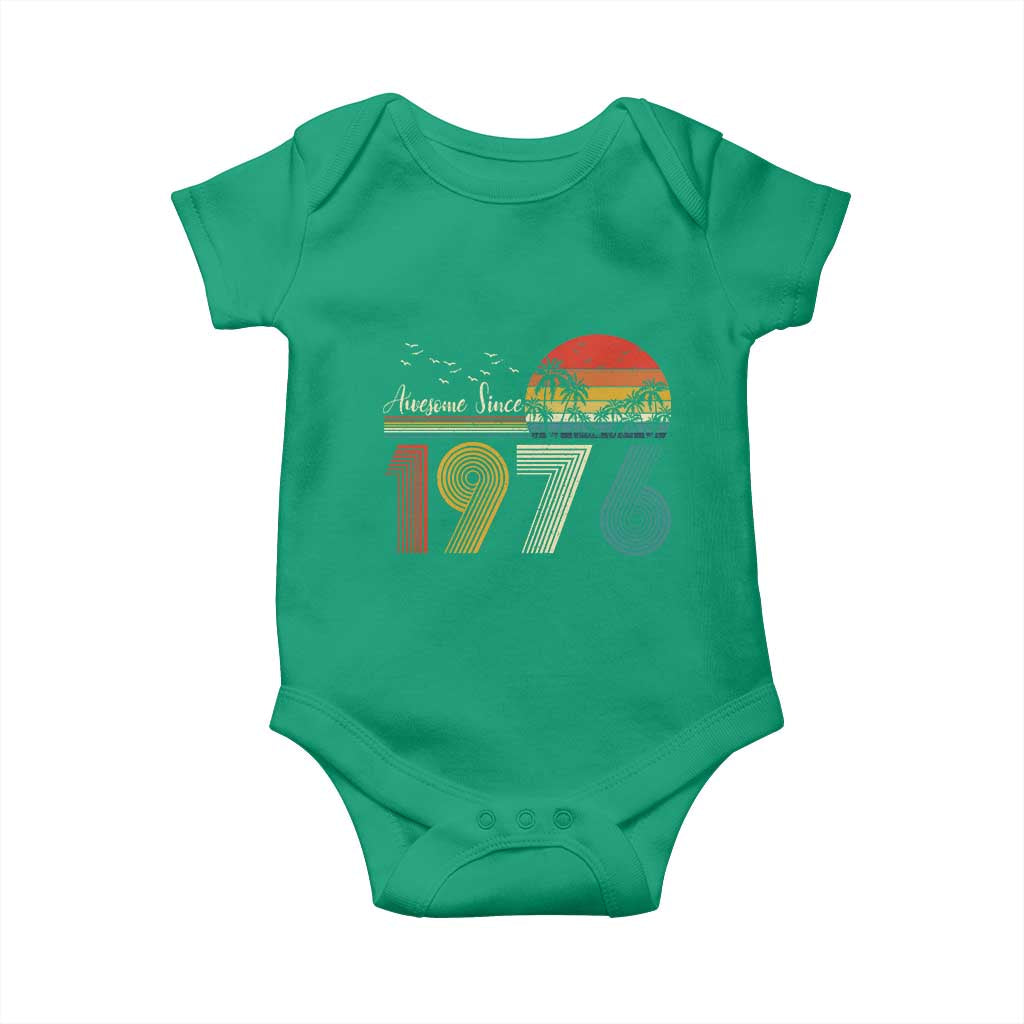 Awesome Since 1976 Birthday Baby Onesie Vintage 50th 50 Year Old Bday Gifts