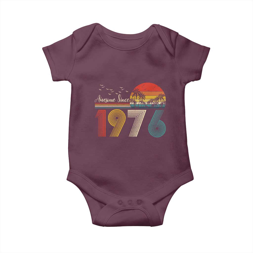 Awesome Since 1976 Birthday Baby Onesie Vintage 50th 50 Year Old Bday Gifts