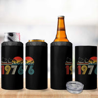 Awesome Since 1976 Birthday 4 in 1 Can Cooler Tumbler Vintage 50th 50 Year Old Bday Gifts