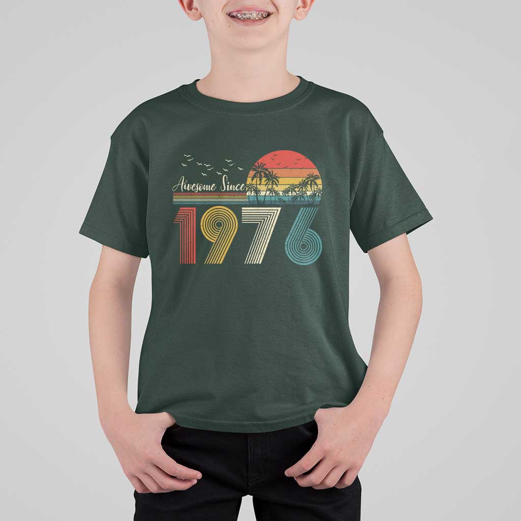 Awesome Since 1976 Birthday T Shirt For Kid Vintage 50th 50 Year Old Bday Gifts