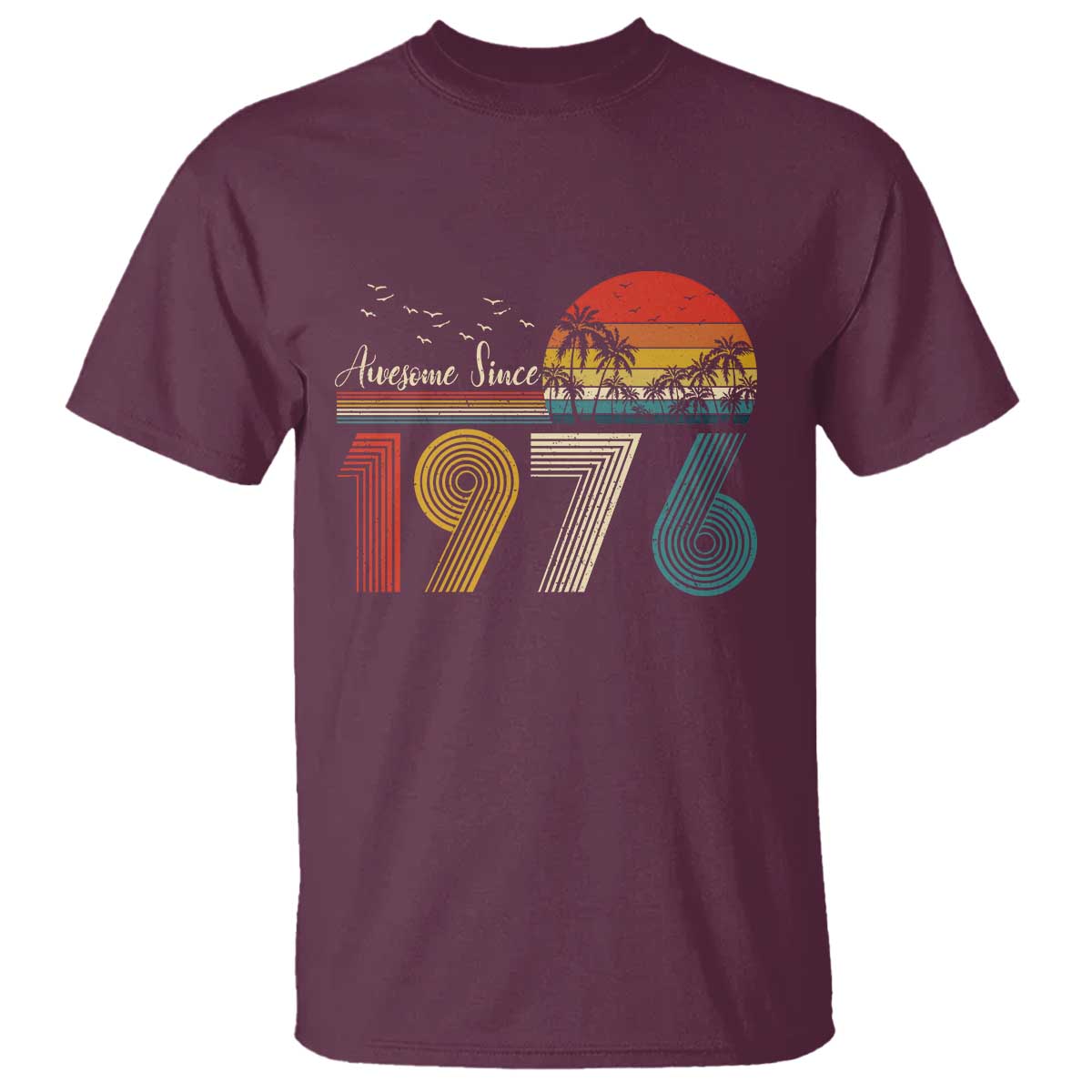 Awesome Since 1976 Birthday T Shirt Vintage 50th 50 Year Old Bday Gifts