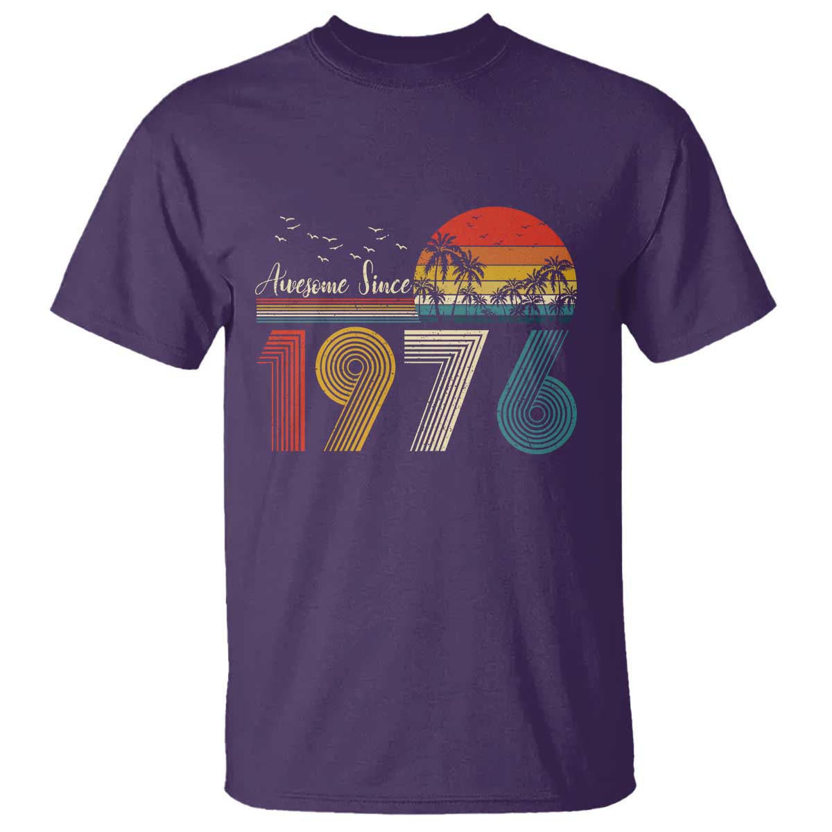 Awesome Since 1976 Birthday T Shirt Vintage 50th 50 Year Old Bday Gifts