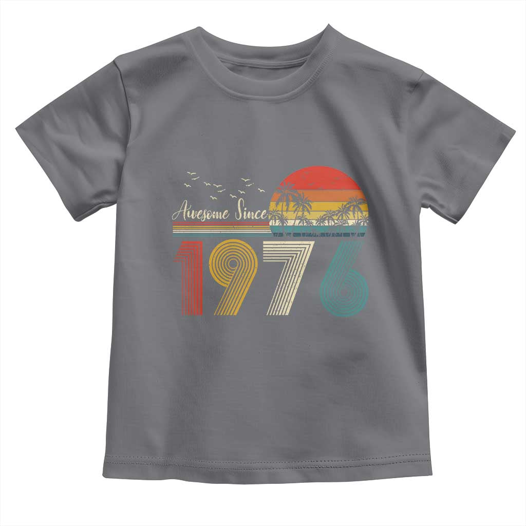 Awesome Since 1976 Birthday Toddler T Shirt Vintage 50th 50 Year Old Bday Gifts
