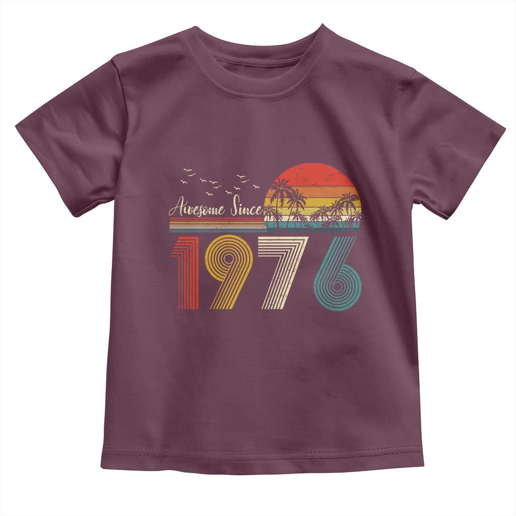 Awesome Since 1976 Birthday Toddler T Shirt Vintage 50th 50 Year Old Bday Gifts