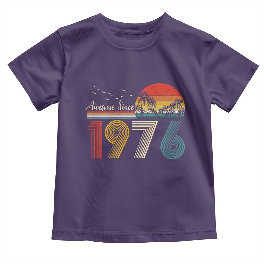 Awesome Since 1976 Birthday Toddler T Shirt Vintage 50th 50 Year Old Bday Gifts
