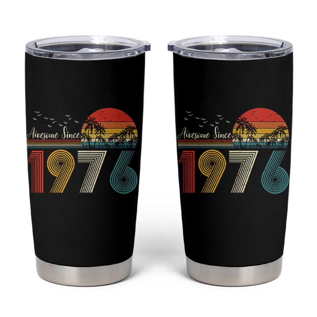 Awesome Since 1976 Birthday Tumbler Cup Vintage 50th 50 Year Old Bday Gifts