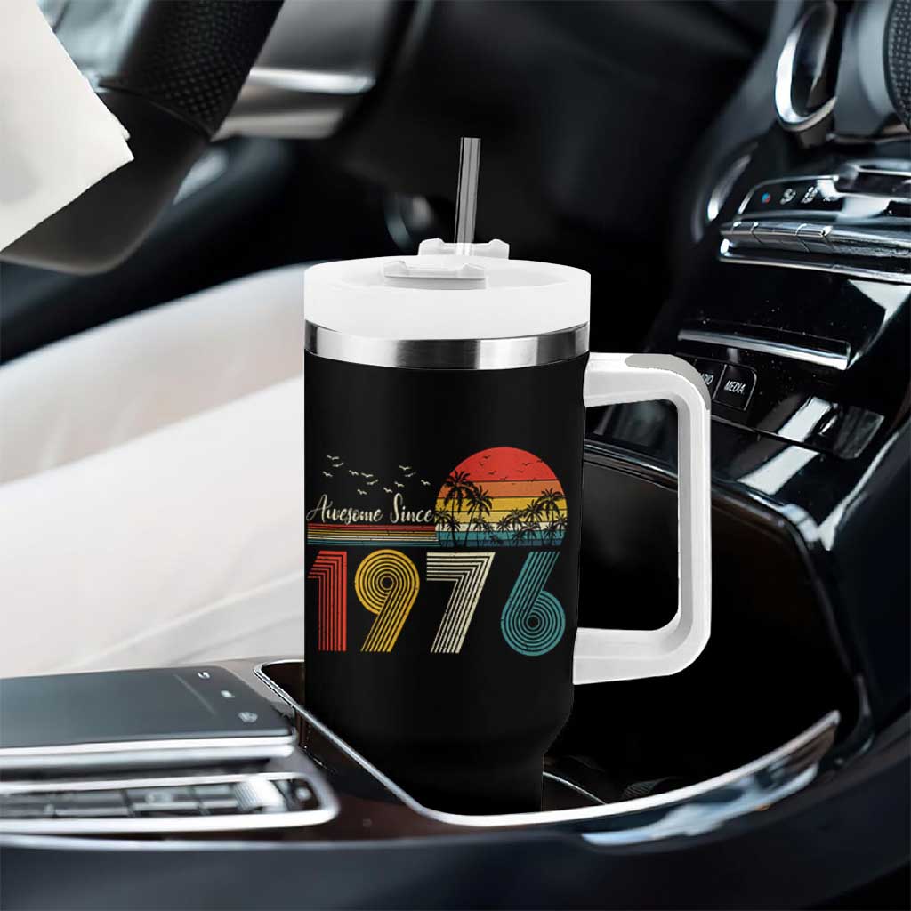 Awesome Since 1976 Birthday Tumbler With Handle Vintage 50th 50 Year Old Bday Gifts