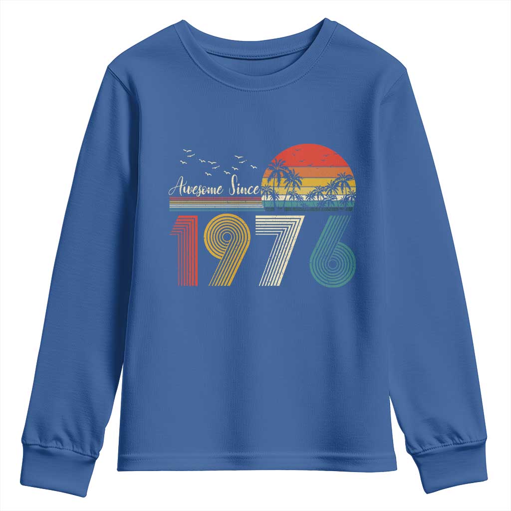 Awesome Since 1976 Birthday Youth Sweatshirt Vintage 50th 50 Year Old Bday Gifts