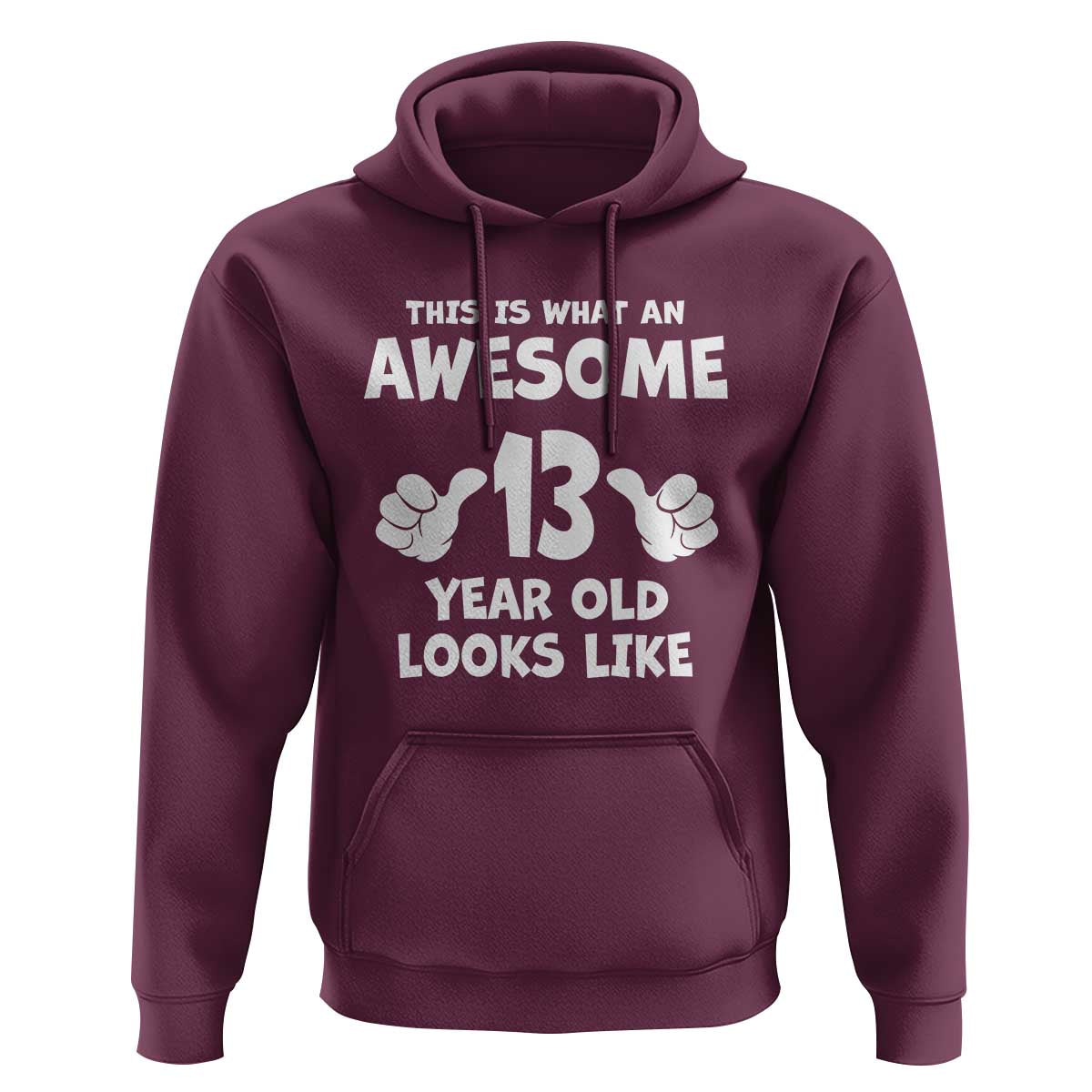 13th Birthday Hoodie Awesome 14 Year Old Looks Like