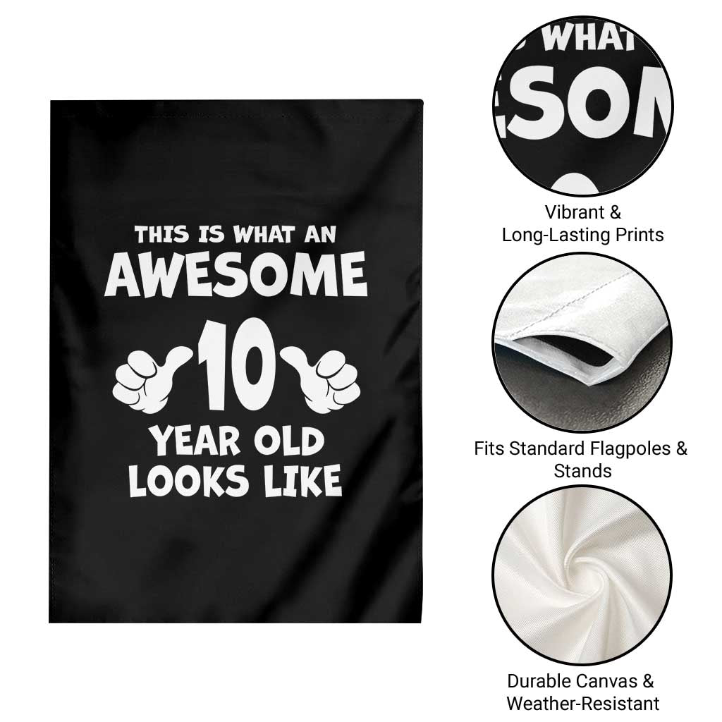 10th Birthday Gifts Garden Flag Awesome 10 Year Old Bday Son Boy Girl 9yr