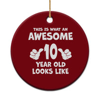10th Birthday Gifts Ceramic Ornament Awesome 10 Year Old Bday Son Boy Girl 9yr