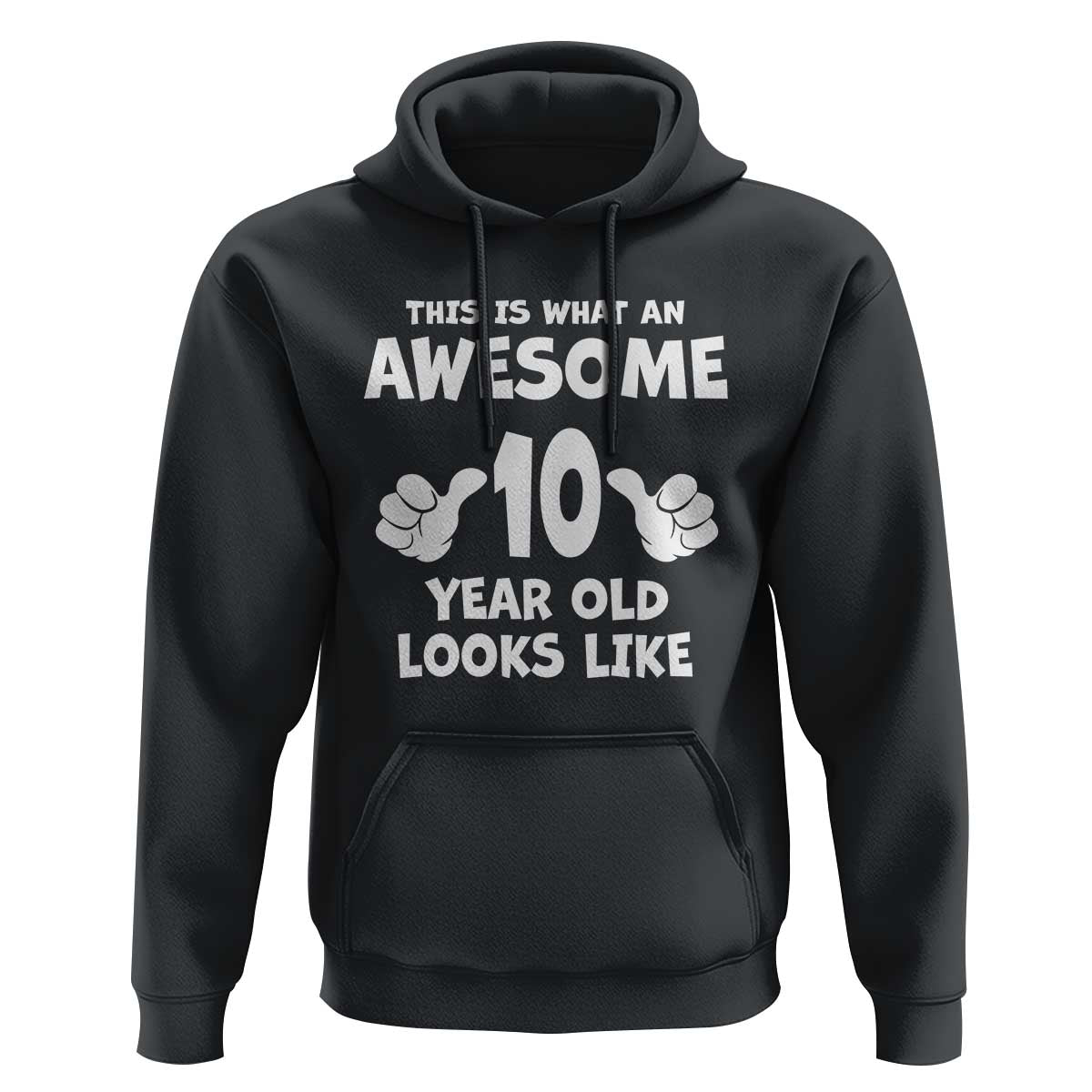 10th Birthday Gifts Hoodie Awesome 10 Year Old Bday Son Boy Girl 9yr