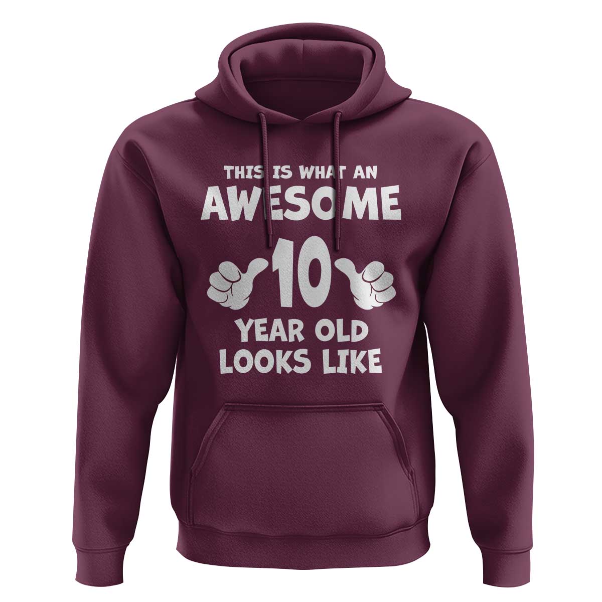 10th Birthday Gifts Hoodie Awesome 10 Year Old Bday Son Boy Girl 9yr