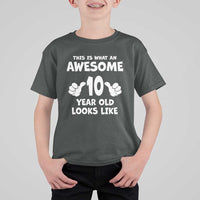 10th Birthday Gifts T Shirt For Kid Awesome 10 Year Old Bday Son Boy Girl 9yr